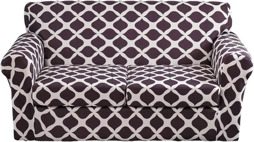 Vista 12 de Fundas elásticas para sofá de 1/2/3 cojines, funda estampada con fundas de cojín de asiento separadas, fundas de sofá lavables, protector de muebles