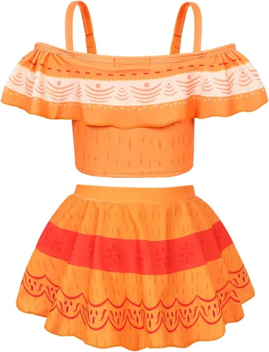 Vista 2 de Jurebecia Traje de baño de 2 piezas para niñas bikini Mirabel Isabella Pepa Dolores traje de baño tankini mágico para la familia y aventuras