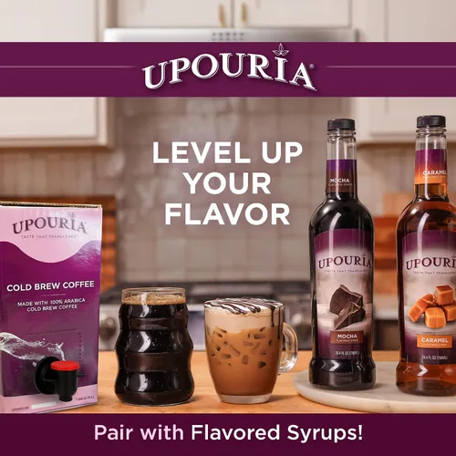 Vista 7 de Upouria Café frío de grifo Café preparado en frío listo para beber Bebida extraída de granos premium Contenido de cafeína de 208 mg Hecho