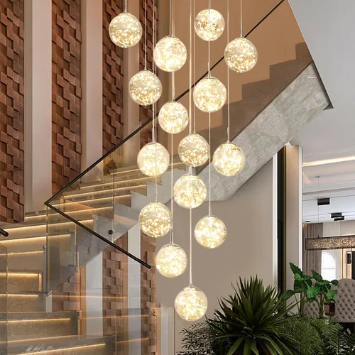 Vista 14 de Lámparas colgantes modernas para isla de cocina, lámpara colgante esférica, pequeño candelabro colgante de cristal para dormitorio, entrada, sala
