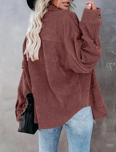 Vista 88 de ZOLUCKY Chaqueta de manga larga con botones para mujer, talla grande, blusas