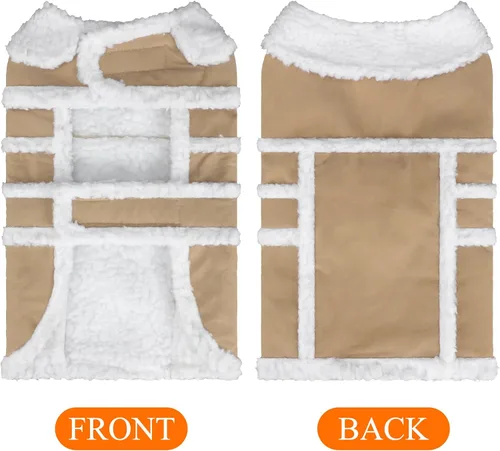 Vista 5 de BWOGUE Abrigo de invierno para perros pequeños, chaqueta de forro polar para perros de razas pequeñas a medianas