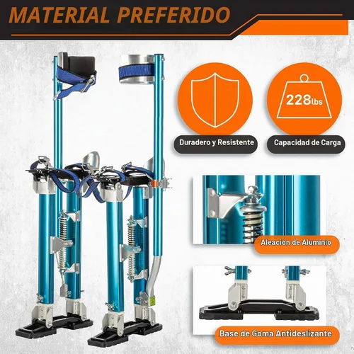 Vista 8 de Pentagon Herramienta profesional 18"-30" zancos azules para paneles de yeso de la más alta calidad