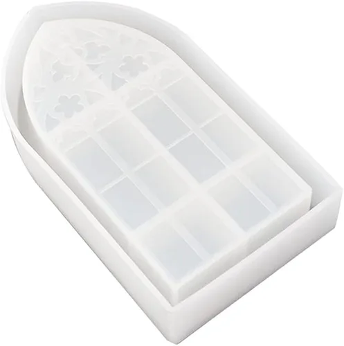 Vista 7 de Caja de almacenamiento, molde de resina de silicona, moldes de placa para resina epoxi, forma de ventana, contenedor de joyería, caja de fundición