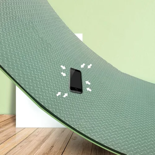 Vista 5 de Yoga Mat 1/3" (8mm) Thick Non-Slip, Women Men Fitness & Exercise Mat, 72"Lx24"W Eco-Friendly TPE Workout Mat with Carrying Strap for Yoga, Pilates