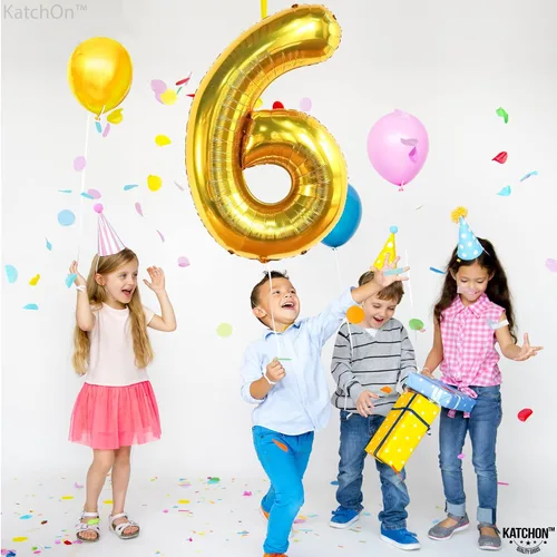 Vista 1077 de KatchOn Globo negro del número 1 de 40 pulgadas, globo de feliz cumpleaños Large Mylar Number One Balloon for 1st Birthday Decorations, Foil
