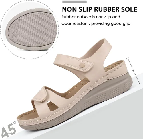 Vista 5 de Ortho+rest Sandalias ortopédicas cómodas para caminar con soporte de arco para mujer