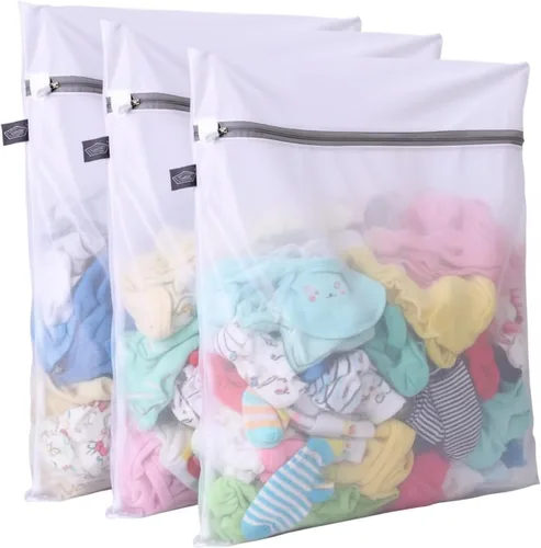 Vista 13 de Bolsa de lencería para lavar delicados, bolsas grises para ropa delicada, 5