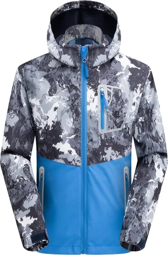 Vista 2 de Mallimoda Chaqueta impermeable con capucha para niños con cremallera