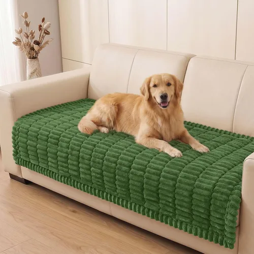 Vista 49 de Smiry - Funda para sofá para perros lavable, fundas para sofá de mascotas no deslizantes y peludas para sofá de 3 cojines, aptas para mascotas