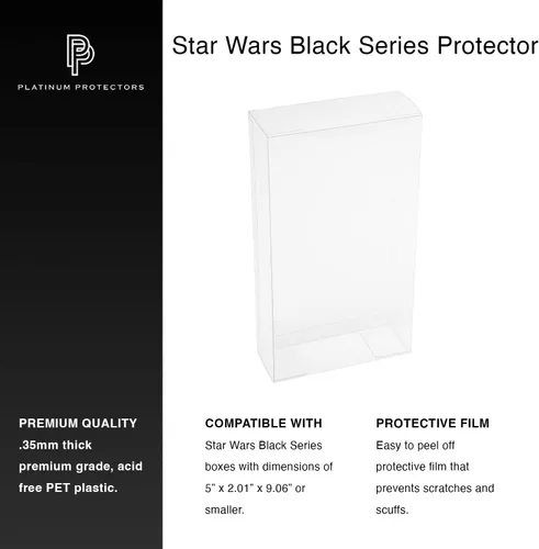Vista 3 de Fundas protectoras compatibles con figuras de acción estándar de 6 pulgadas de Star Wars Black Series (paquete de 10)