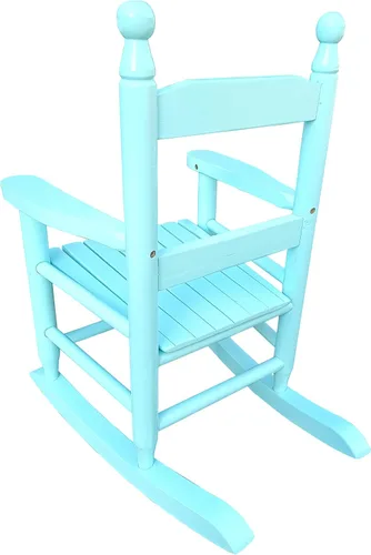 Vista 6 de HomVent Mecedora para niños, mecedora de madera para interiores y exteriores, mecedora de porche para niños, jardín, césped, balcón, patio trasero