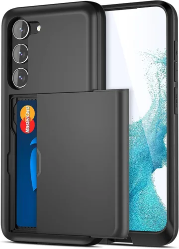 Vista 9 de Jiunai Funda para Samsung Galaxy S22 Plus Funda tipo cartera para tarjetas de crédito, soporte para efectivo, bolsillo deslizante de doble capa