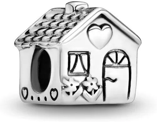 Vista 19 de Abalorio de plata de ley 925 calado para pulseras y collares de abalorios, regalos de joyería para mujeres