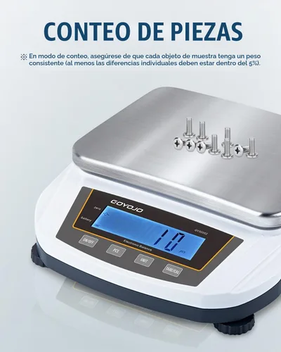 Vista 3 de GOYOJO Balanza analítica digital y escala de laboratorio, capacidad de 176.37 oz, precisión de 0.00 oz, acero inoxidable, multiunidad (g/oz/ct/lb)