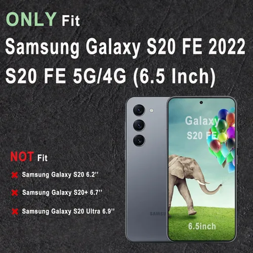 Vista 2 de Funda para teléfono Galaxy S20 FE 5G, funda de mariposa para Samsung Galaxy S20fe, funda resistente para Samsung S20 FE 5G/4G, funda protectora
