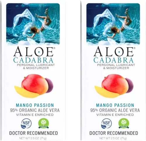 Vista 13 de Aloe Cadabra Lubricante personal saborizado e hidratante vaginal, lubricante orgánico de aloe comestible para hombres, mujeres y parejas, no mancha