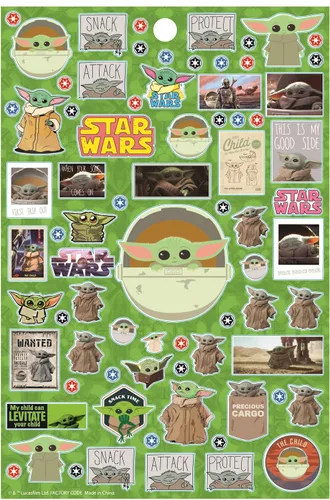 Vista 4 de Baby Yoda Star Wars The Mandalorian - Más de 300 calcomanías