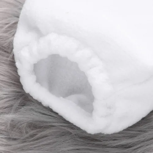 Vista 4 de Conjunto de Navidad para bebés y niñas, disfraz de Navidad para cosplay, muñeco de nieve, forro polar con capucha (blanco, 3-6 meses)