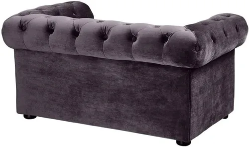 Vista 4 de TOV Furniture The Dachshund Collection - Sofá elevado tapizado de terciopelo hecho a mano para mascotas, color gris