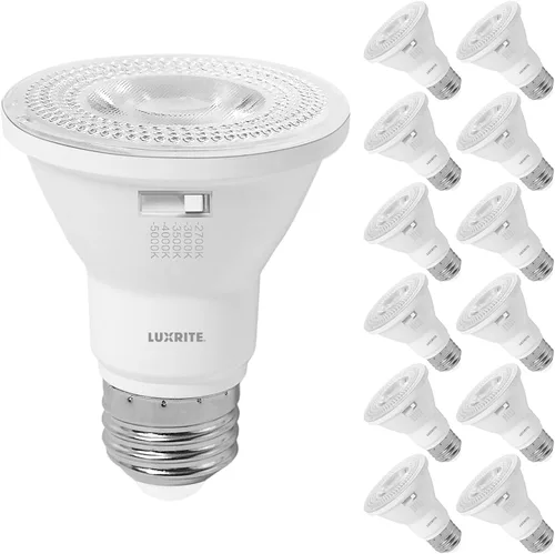 Vista 9 de LUXRITE Foco LED PAR20 de Inundación, Equivalente a 50W, 5 Colores Seleccionables 2700K-5000K, 550 Lúmenes, 7W, Foco LED Regulable, Clasificación