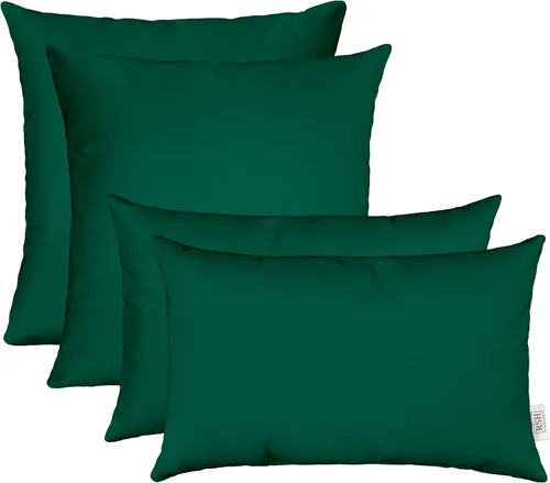 Vista 59 de RSH DECOR: Sunbrella Juego de 4 almohadas lumbares y cuadradas 20 x 12 pulgadas y 17 x 17 pulgadas Tela resistente al agua y a la decoloración