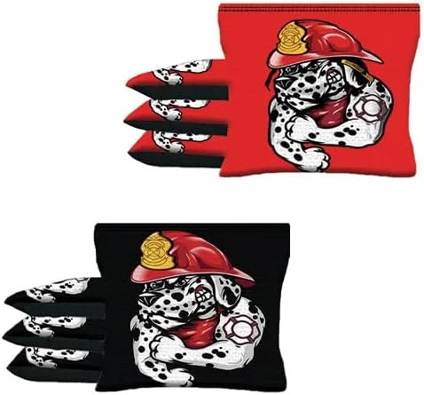 Vista 4 de Custom Shark Attack Submarine Set of 8 Regulation Cornhole Bags B40 Negro/Azul