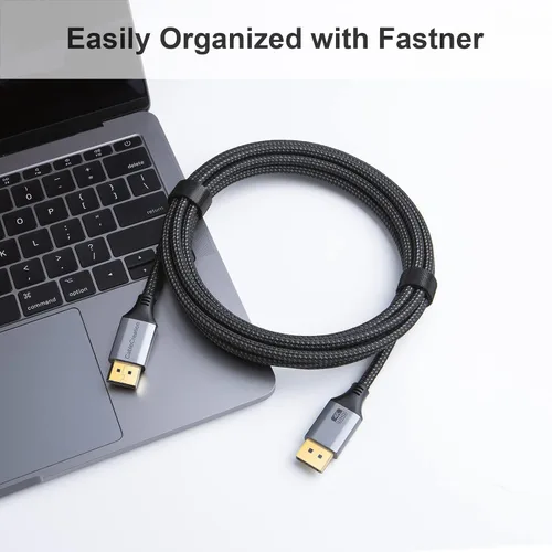Vista 2 de CableCreation Cable DisplayPort de 3 pies, cable DP 1.2 [4K @60Hz, 2K @165Hz, 2K @144Hz], cable DisplayPort trenzado de nailon a DisplayPort macho a