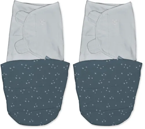 Vista 30 de SwaddleMe Manta original – Tamaño pequeño/mediano, 0-3 meses, paquete de 3 (corazones de bebé), fácil de usar, mantiene al bebé cómodo y seguro