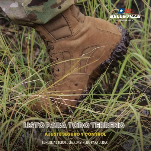 Vista 5 de Belleville Khyber TR550 8" Tactical Boots for Men, AR 670-1 Compliant Coyote