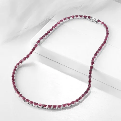 Vista 3 de Ross-Simons 40.00 ct. t.w. Gemstone Tennis Necklace in Sterling Silver