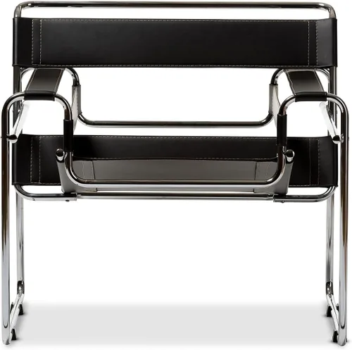 Vista 3 de Baxton Studio Jericho - Silla decorativa, 30 x 31 x 28 pulgadas, color negro