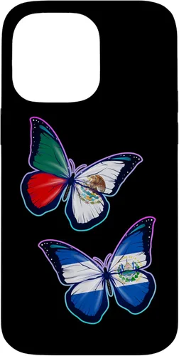 Vista 21 de El Salvador y México bicultural Roots - Carcasa para iPhone 17 (versión mariposa)