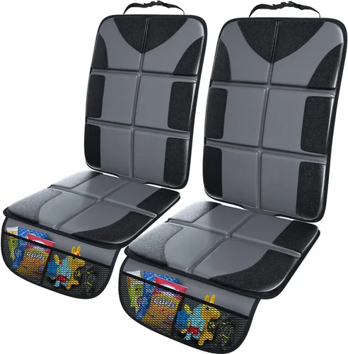 Vista 10 de Gimars Protector de asiento de automóvil, 2 unidades, cojín EPE grueso XL, impermeable, tela 600D, funda para asiento de automóvil infantil