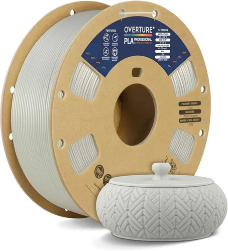 Vista 25 de Overture PLA Plus (PLA+) Filamento de 1/16 pulgadas, dureza mejorada con rollo PLA, con superficie de construcción 3D de 7.87 × 7.87 pulgadas, PLA
