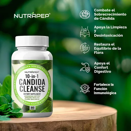 Vista 2 de NutraPep Suplemento desintoxicante Candida Cleanse