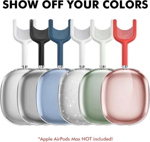 Vista 2 de NIUTRENDZ Funda Transparente para AirPods Max Funda Cubierta de TPU Suave Protectora Cubiertas para Auriculares Accesorios【Anti-Huellas Dactilares