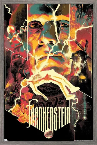 Vista 9 de Trends International Frankenstein - Póster de collage de pared, 22.375 x 34 pulgadas, versión premium sin marco