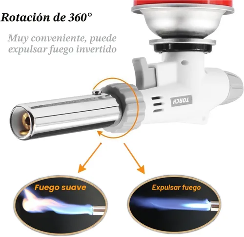 Vista 4 de FunOwlet Antorcha de butano, encendedor de soplete de cocina, antorchas