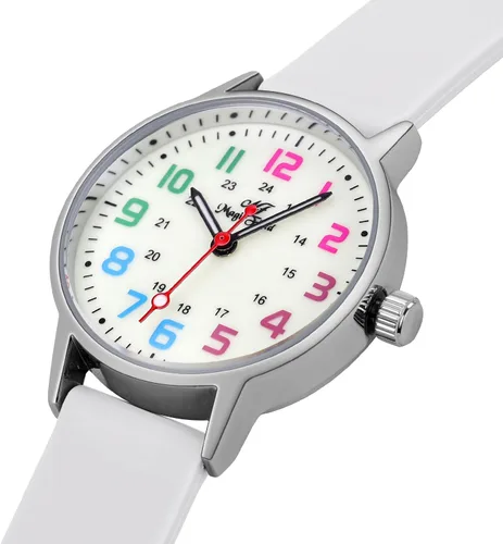 Vista 2 de SUDESMO Enfermera relojes reloj de enfermería reloj analógico fácil de leer reloj impermeable con segunda mano