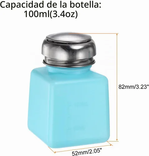 Vista 2 de HARFINGTON Dispensadores de alcohol solvente Push Down Botella dispensadora de líquido con tapa de acero inoxidable de sellado para limpiador