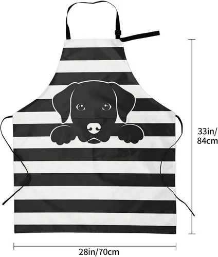 Vista 6 de Perinsto Waterproof Apron With 2 Pockets Kitchen Chef Aprons Bibs For Cooking Baking Painting Gardening Grooming