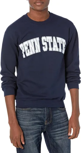 Vista 36 de Blue 84 NCAA sudadera de cuello redondo con arco y colores de equipo para hombre