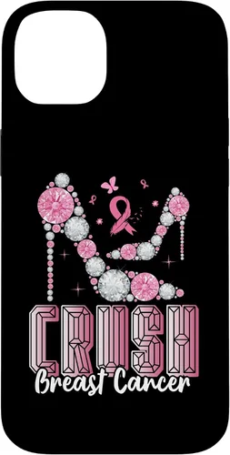 Vista 15 de iPhone 16 Crush Breast Cancer High Heels Bling Cancer Awareness Case