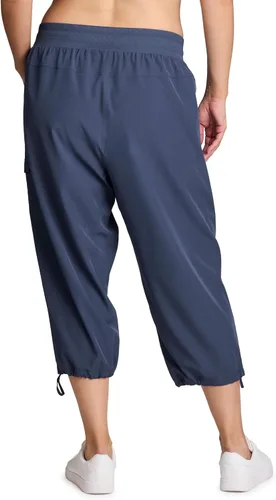 Vista 15 de RBX Active - Pantalón capri para mujer, talla grande, ligero, tejido, con cordón, estilo cargo