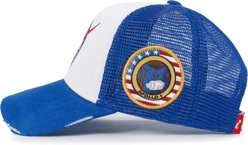 Vista 3 de ililily Gorra de béisbol bordada de la NASA con logotipo de albóndiga, Apollo 1 parche