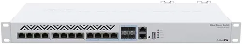 Vista 2 de MikroTik CRS312-4C+8XG-RM - Conmutador de red L3, 10G, Ethernet (100/1000/10000), 1U, blanco