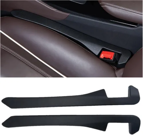 Vista 10 de 2 piezas de relleno de espacio para asiento de coche de piel sintética PU, bloqueador de caída para grietas de auto para rellenar el espacio lateral