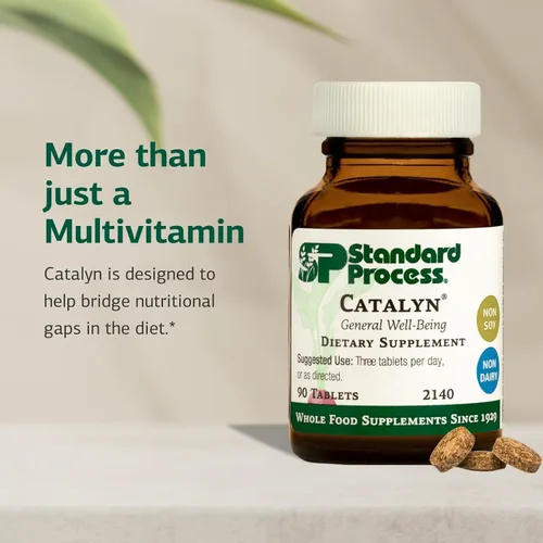 Vista 3 de Standard Process Catalyn - Tableta de bienestar general para ayudar a la actividad antioxidante, contiene vitaminas A, B6 y D, diseñada para cerrar