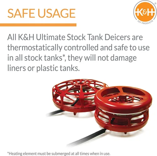 Vista 3 de K&H Ultimate - Anillo flotador desmontable para tanque de combustible todo en uno, 1000 W, Rojo